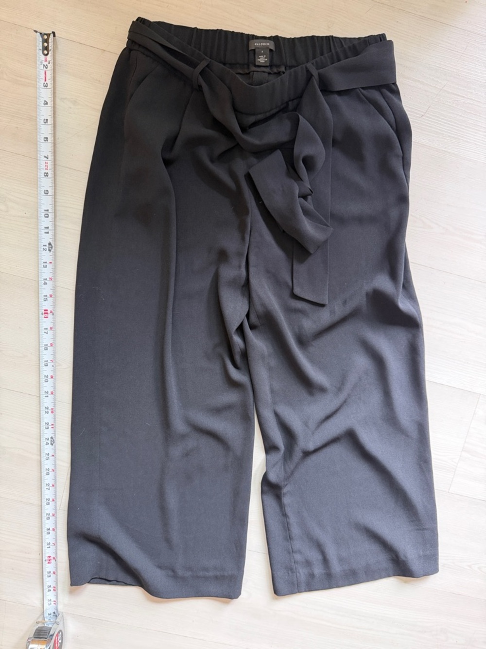 Halogen Black Pull-On Elastic Waist Pants